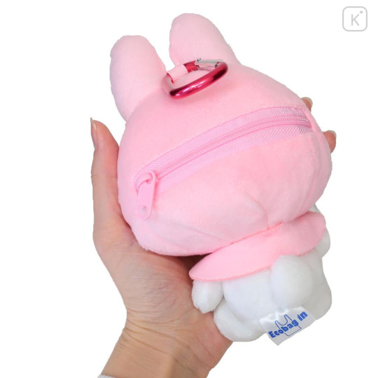 Japan Sanrio Eco Shopping Bag & Mascot Plush - My Melody / Flora Gingham - 3