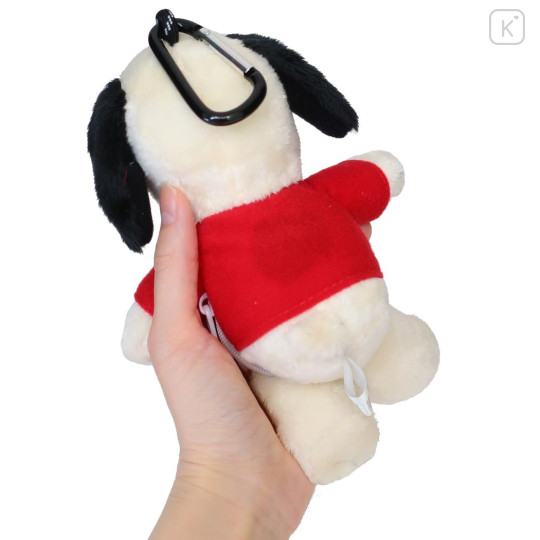 Japan Peauts Eco Shopping Bag & Mascot Plush - Snoopy / Red - 3