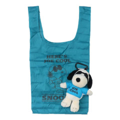 Japan Peauts Eco Shopping Bag & Mascot Plush - Snoopy / Joe Cool