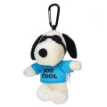 Japan Peauts Eco Shopping Bag & Mascot Plush - Snoopy / Joe Cool - 2
