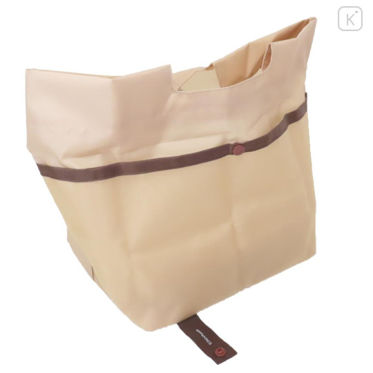 Japan Peanuts Mini Eco Lunch Bag & Bottom Plate - Snoopy : Shopping Cappuccino - 2