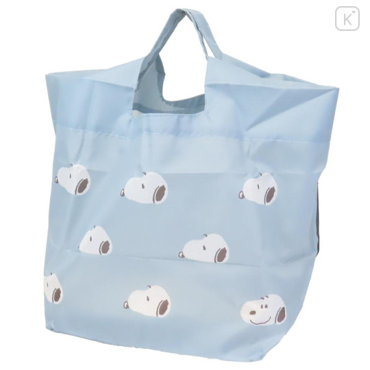 Japan Peanuts Mini Eco Lunch Bag & Bottom Plate - Snoopy / Light Blue - 1