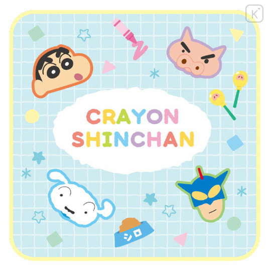 Japan Crayon Shin-chan Mini Towel Handkerchief - Light Blue - 1
