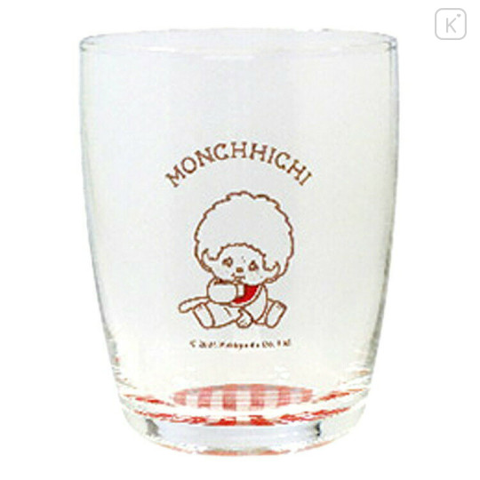 Japan Monchhichi Glass (S) - Gingham / Boy - 1