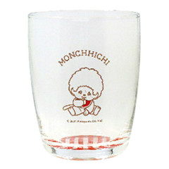 Japan Monchhichi Glass (S) - Gingham / Boy