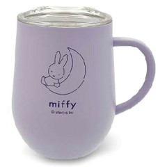 Japan Miffy Stainless Steel Mug with Lid - Good Night Purple