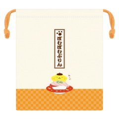 Japan Sanrio Drawstring Pouch - Pompompurin / Sushi