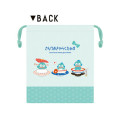 Japan Sanrio Drawstring Pouch - Hangyodon / Sushi - 2