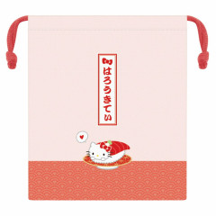 Japan Sanrio Drawstring Pouch - Hello Kitty / Sushi
