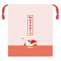 Japan Sanrio Drawstring Pouch - Hello Kitty / Sushi - 1