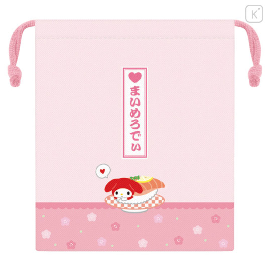 Japan Sanrio Drawstring Pouch - My Melody / Sushi - 1