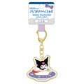 Japan Sanrio Metal Keychain - Kuromi / Sushi - 1