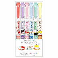 Japan Sanrio Mildliner Double-Sided Highlighter Set - Characters / Sushi