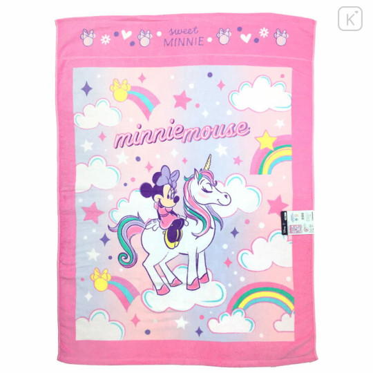 Japan Disney Nap Blanket - Minnie Mouse / Unicorn - 1