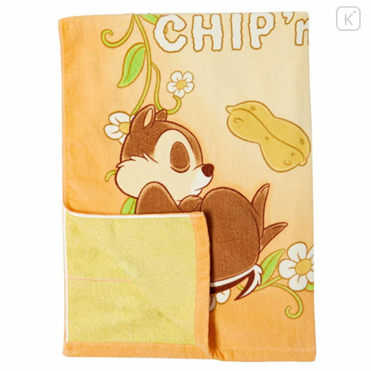 Japan Disney Nap Blanket - Chip & Dale / Orange - 2