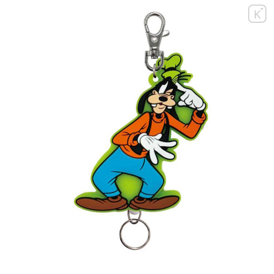 Japan Disney Rubber Reel Key Chain - Goofy - 1