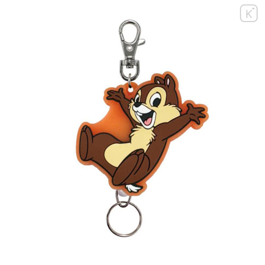 Japan Disney Rubber Reel Key Chain - Chip - 1