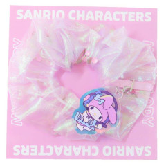 Japan Sanrio Hair Scrunchie & Acrylic Mascot - My Melody / Auroras Band