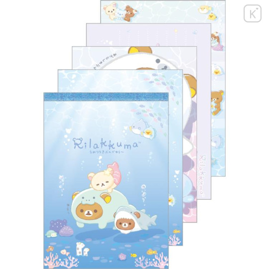 Japan San-X A6 Notepad - Rilakkuma / Ocean Relax Mood A - 1