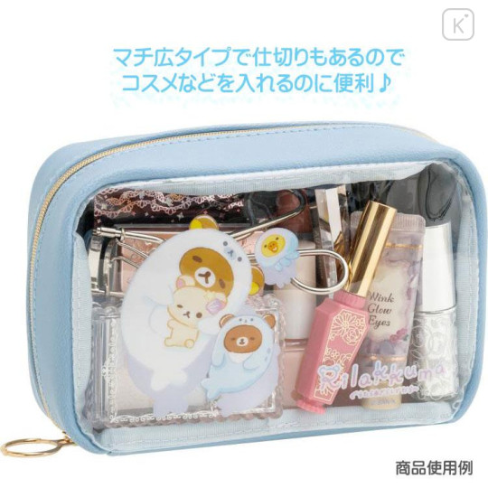 Japan San-X Clear Pouch - Rilakkuma / Ocean Relax Mood - 5