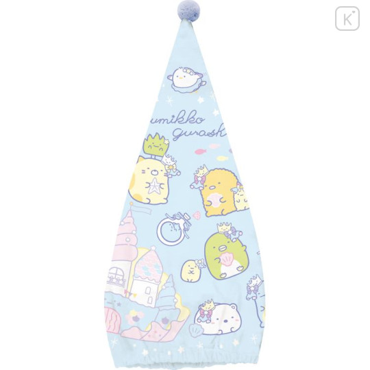 Japan San-X Hair Cap Towel - Sumikko Gurashi / Sea Castle Blue - 1