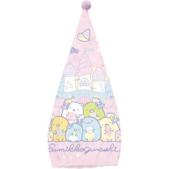 Japan San-X Hair Cap Towel - Sumikko Gurashi / Sea Castle Pink