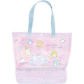 Japan San-X 2 Pocket Pool Bag - Sumikko Gurashi / Sea Castle Pink - 1