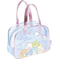 Japan San-X Pool Bag with Mini Pouch - Sumikko Gurashi / Sea Castle Blue - 1