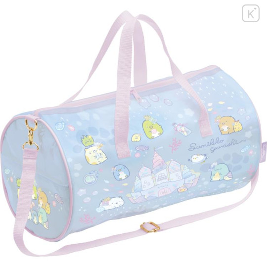 Japan San-X Pool Boston Shoulder Bag - Sumikko Gurashi / Sea Castle Blue - 1