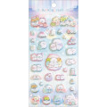 Japan San-X Squishy Glitter Sticker - Sumikko Gurashi / Shirokuma Hometown B - 1