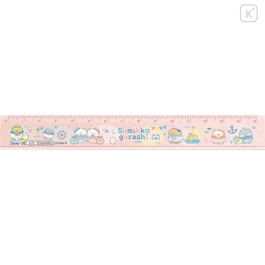 Japan San-X Slim Ruler 15cm - Sumikko Gurashi / Shirokuma Hometown B - 1