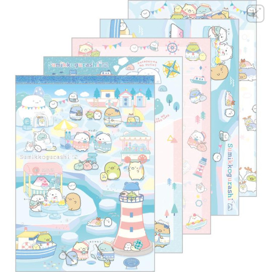 Japan San-X A6 Notepad - Sumikko Gurashi / Shirokuma Hometown B - 1