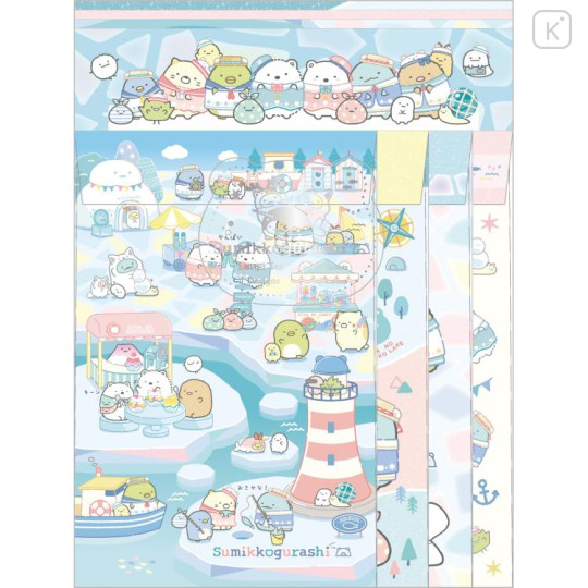 Japan San-X Letter Writing Volume Set - Sumikko Gurashi / Shirokuma Hometown A - 1