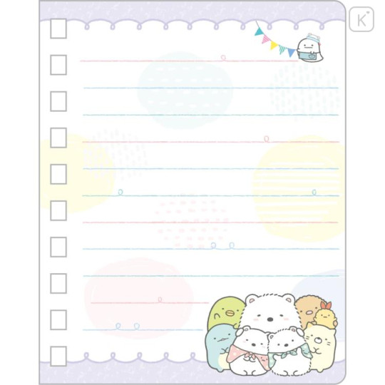 Japan San-X SP Notebook with Clear Pocket - Sumikko Gurashi / Shirokuma Hometown B - 2