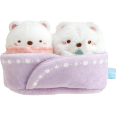 Japan San-X Tenori Plush (SS) 2pcs Set - Sumikko Gurashi / Shirokuma Hometown