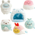 Japan San-X Tenori Plush (SS) 6pcs Set - Sumikko Gurashi / Shirokuma Hometown - 1