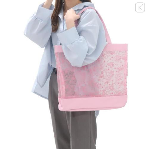 Japan Sanrio Tulle Tote Bag (L) - Hello Kitty - 5