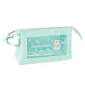 Japan Sanrio Clear Pen Pouch with Carabiner - Kerokerokeroppi / Soda Drink - 1