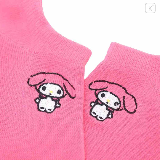 Japan Sanrio Embroidery Sneaker Socks - My Melody - 3