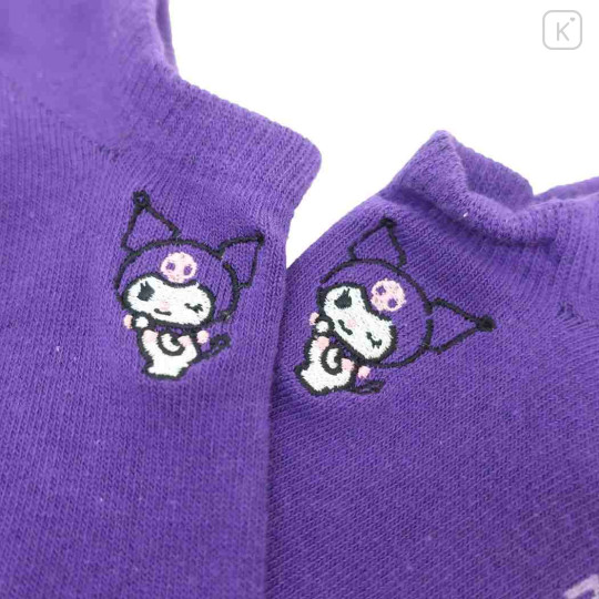 Japan Sanrio Embroidery Sneaker Socks - Kuromi - 3