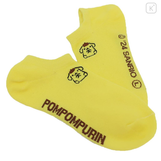 Japan Sanrio Embroidery Sneaker Socks - Pompompurin - 2