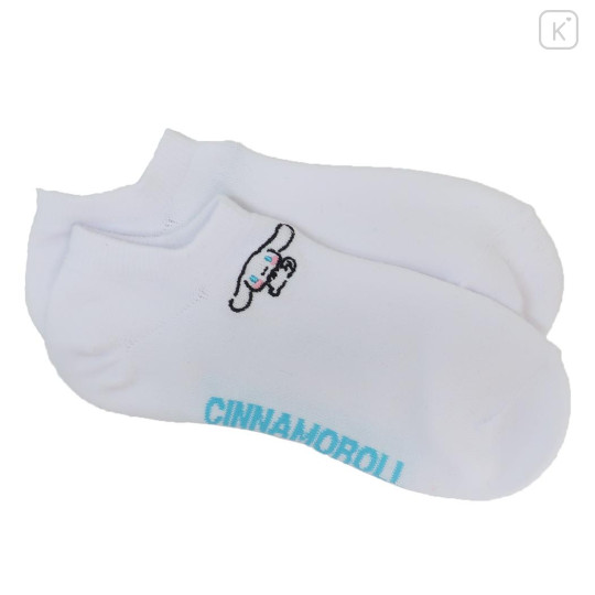 Japan Sanrio Embroidery Sneaker Socks - Cinnamoroll - 1