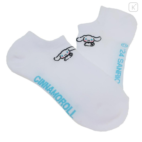 Japan Sanrio Embroidery Sneaker Socks - Cinnamoroll - 2