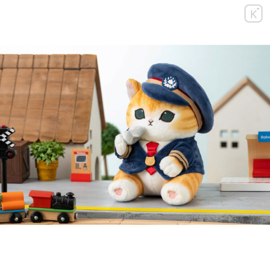 Japan Mofusand Plush Toy (S) - Cat / Station Master Nyan - 2