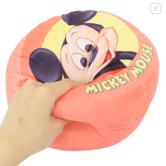 Japan Disney Puff Cushion - Mickey / Retro - 3