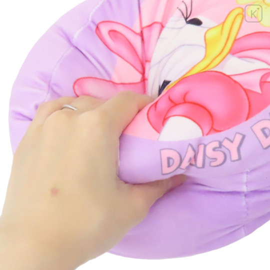 Japan Disney Puff Cushion - Daisy Duck / Retro - 3