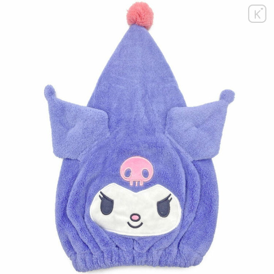 Japan Sanrio Quick Dry Hair Cap Towel - Kuromi - 1