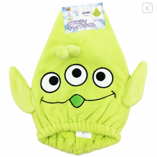 Japan Disney Quick Dry Towel Hair Cap - Little Green Men - 1