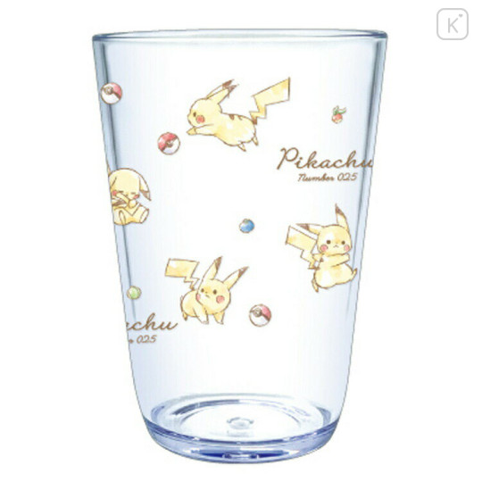 Japan Pokemon Acrylic Clear Tumbler - Pikachu / Number025 - 1