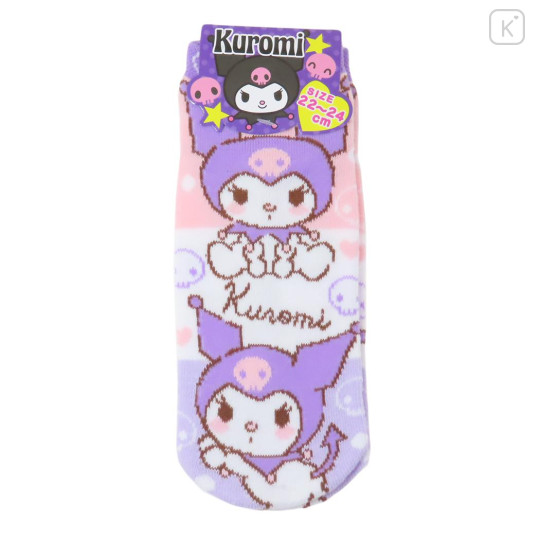 Japan Sanrio Socks - Kuromi / Smile - 1